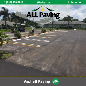 Perfectly Striped Asphalt Parking lot